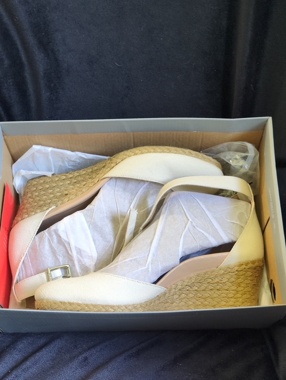 Vionic Amy Cream Espadrille Wedge Ankle Strap Pumps Women's Sz 10 - Picture 2 of 4